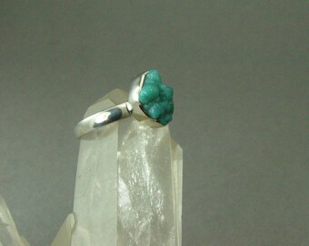 Botryoidal Turquoise and Sterling Silver ring / Size 7