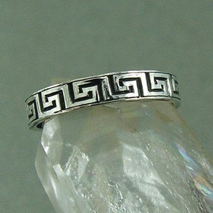 Silver Greek Ring  / Greek Wedding Ring / Sterling Silver Ring / Unisex Ring