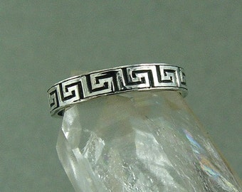 Silver Greek Ring  / Greek Wedding Ring / Sterling Silver Ring / Unisex Ring
