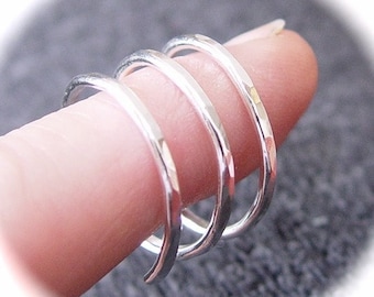 TRINITY Ring / Sterling Silver Spiral Ring / Thumb Ring