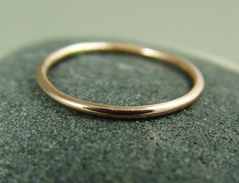 Stacking Ring Gold Skinny Ring Gold Filled Stacking Ring Wedding Ring Stacked Thumb Ring Wedding Sale Yellow or Rose Gold