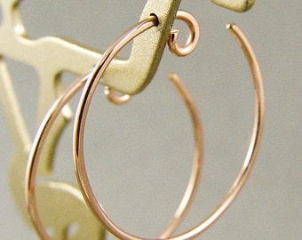 Gold Hoops / Gold Filled Hoops / Large Gold Hoops / Little Black Dress Earrings / 1.5" Gold Hoops / Silver Hoops