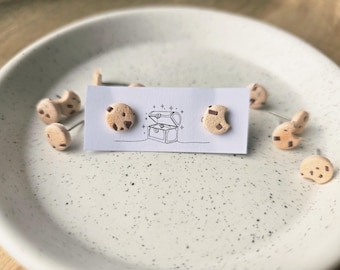 Mini pendientes de galleta: joyería de comida hecha a mano con arcilla polimérica