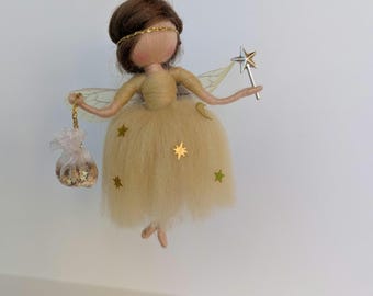 Filzfee, Traumfee Einschlaffee, Kinder, Einschlafbegleitung, Lila, handmade, Fee, Zauberfee, Zauberstab,Geschenk, Engel gefilzt Waldorf blau