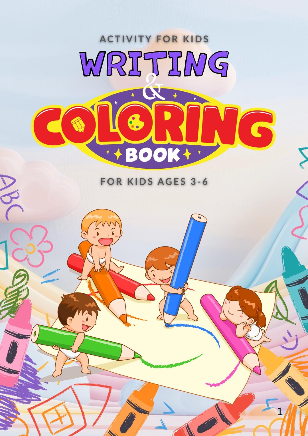 Activity for Kids - Writing & Colouring Book (PDF Template) - Etsy Canada