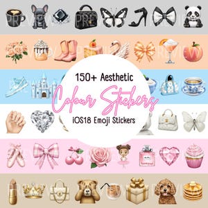 140+ Custom Emoji Sticker Pack | iOS18 Coloured Emoji Stickers | +150 Aesthetic iPhone Emojis | Apple iOS18 Beige Emoji Pack