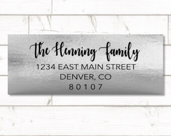 silver address label etsy