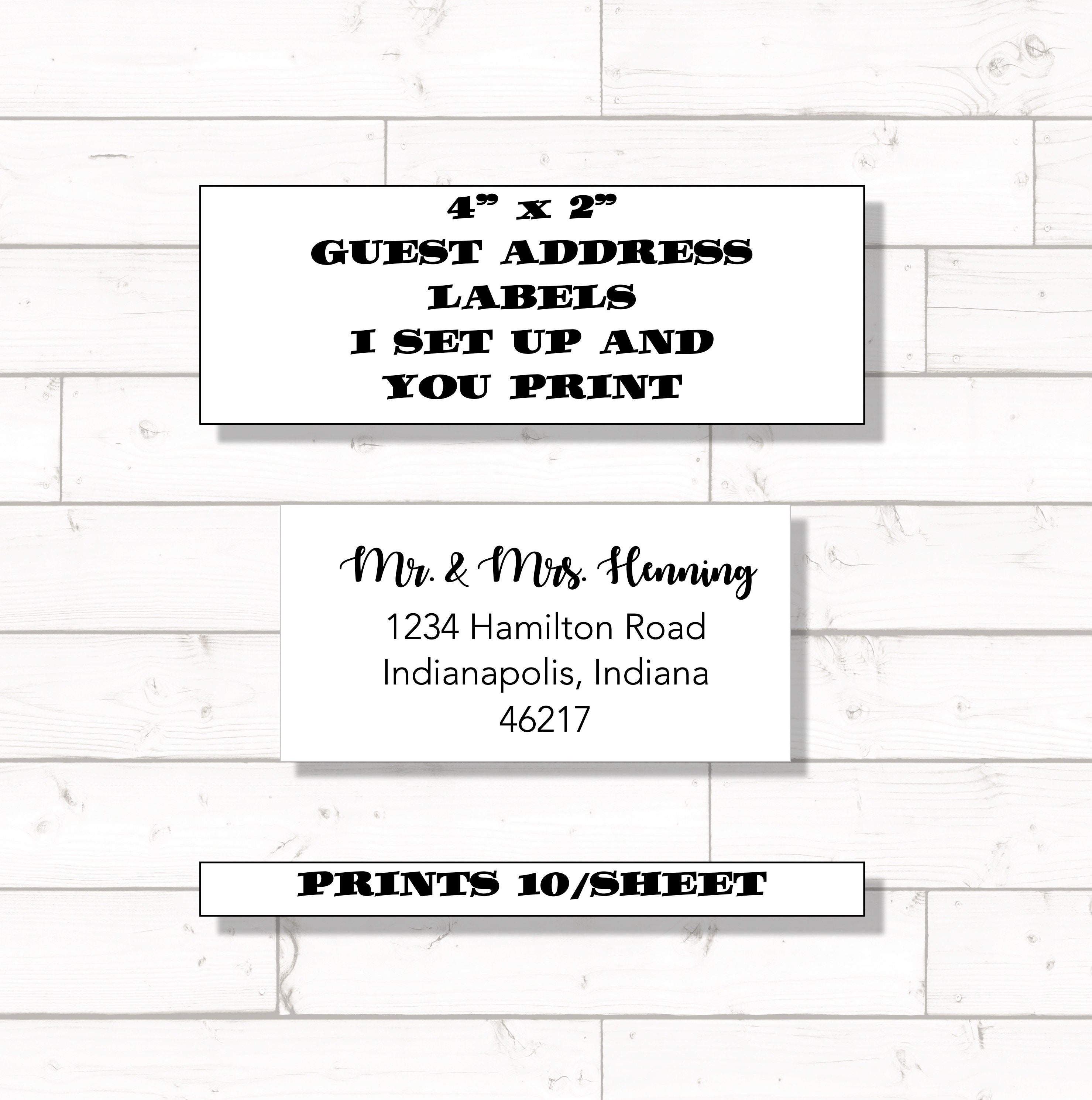 How to set up address labels