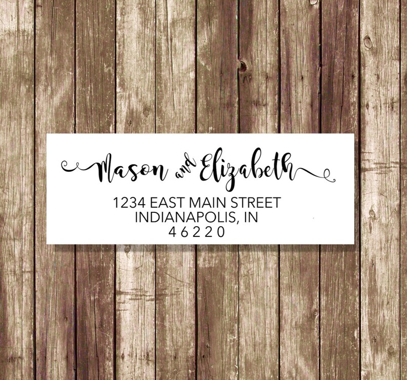 Return address label custom 2 5/8 x 1 inch rectangular Etsy