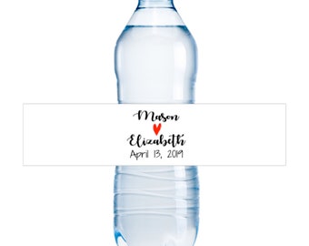 Digital  Water Bottle Labels - Digital File - Custom Water Bottle Labels - Custom Water Bottle Wraps