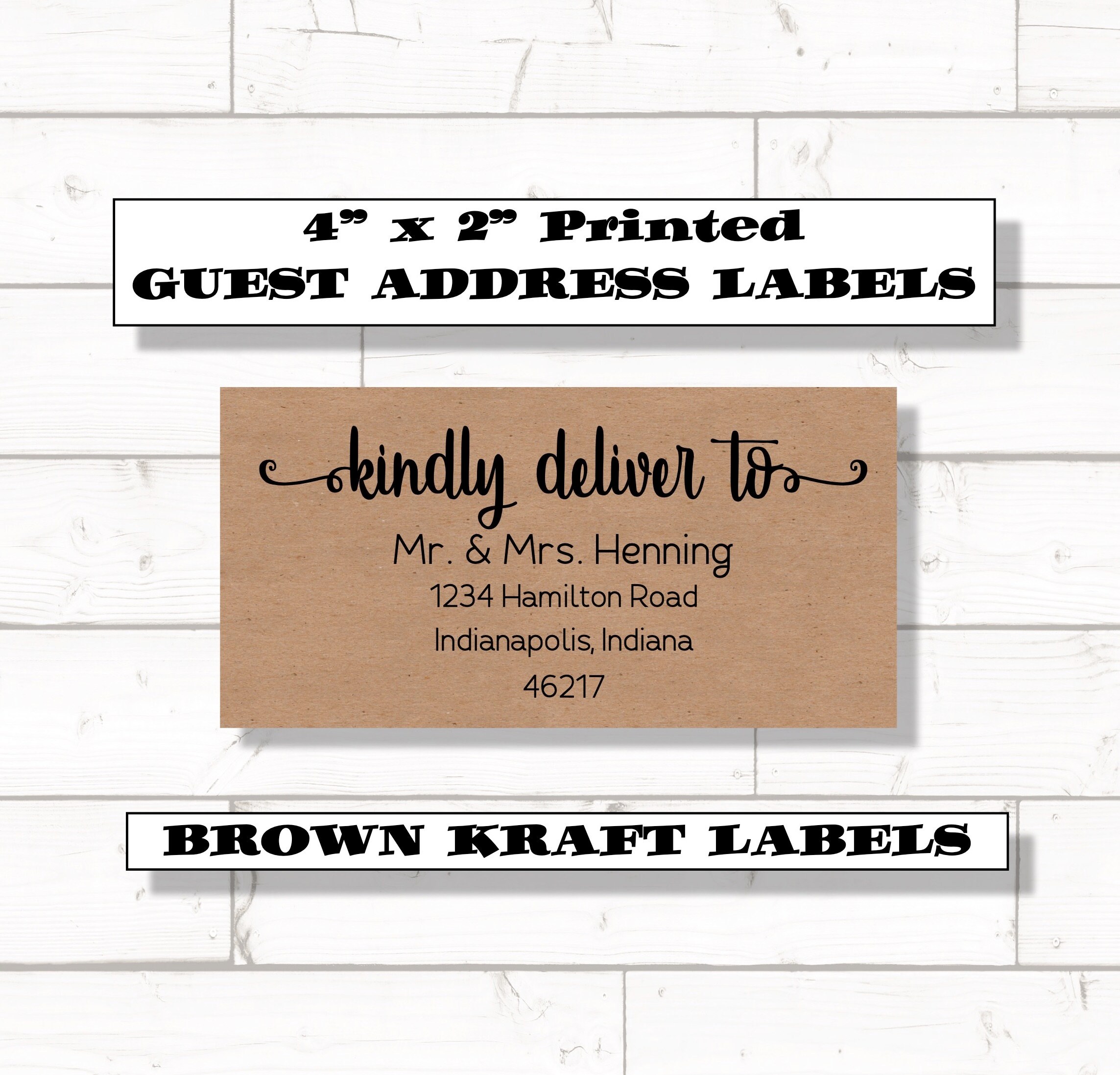 PRINTED 2x4 LABELS Wedding labels Guest | Etsy