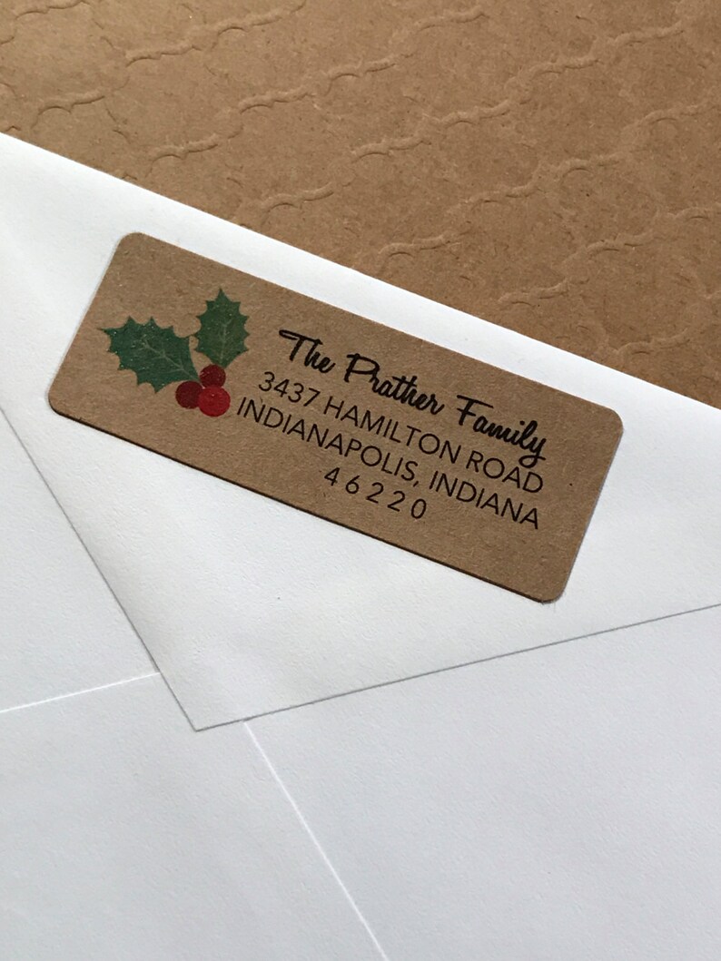 Christmas Return address label custom 2 5/8 x 1 inch Etsy