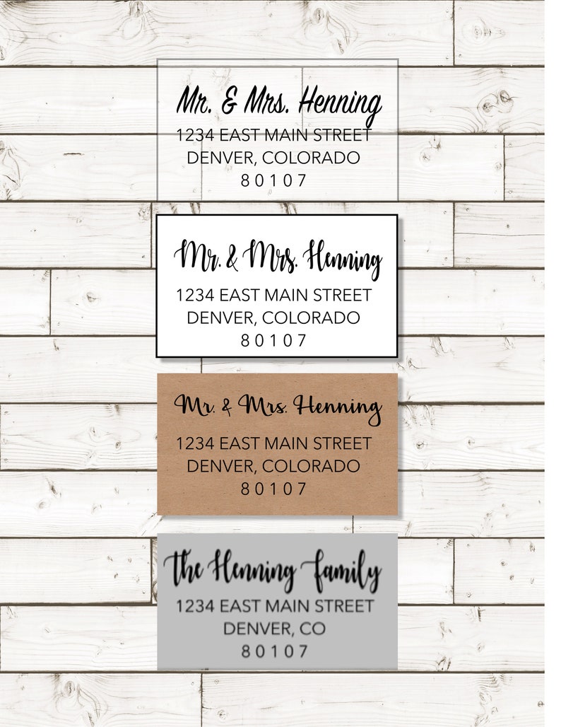 2x4 Custom Individual Guest Address Labels 10 Etsy
