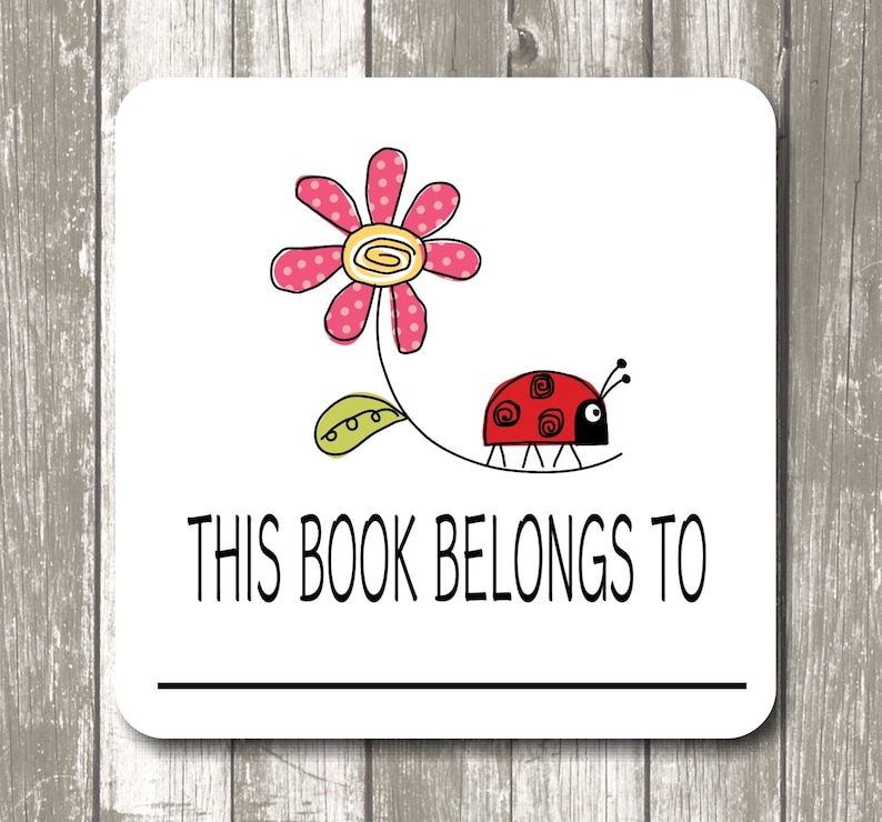 This Book Belongs to Label Stickers 2 X 2 White - Etsy