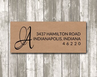 Brown Craft Labels Set 30 Personalized Return Address Labels Rectangle Shape 2-5//8 x 1 Pencil Heart Valentine Pattern