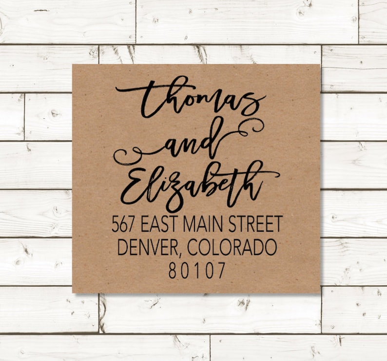 Return Address Label Custom 2 X 2 Inch Square Brown Kraft Etsy