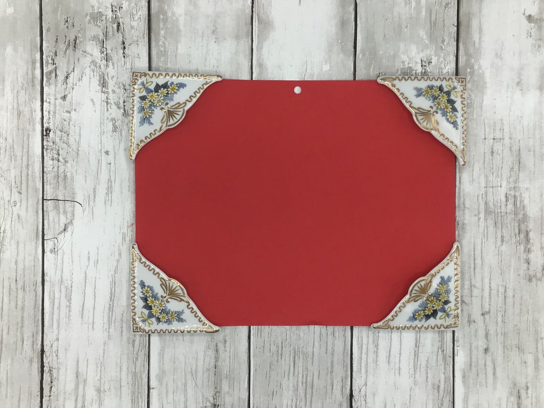 Antique Porcelain Desk Blotter Corners Ladies Limoges Desk Etsy