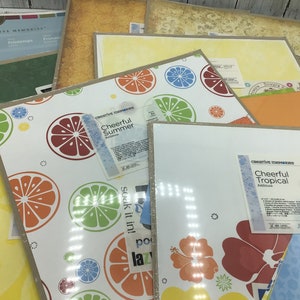 Creative Memories 12 x 12 Additions Paper Pack, Spring Scrapbook Paper, Summer Scrapbook Paper, Creative Memories Cheerful Paper