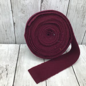 Rouleau de laine, Bandes de laine, Tresses de tapis, Rouleau de bandes de laine Couleur au choix, Projet de laine, Morceaux de laine Maroon