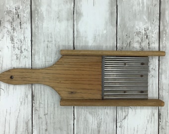 Trancheuse en métal pour légumes vintage, trancheuse mandoline vintage, emporte-pièce en métal bois, décoration de cuisine vintage