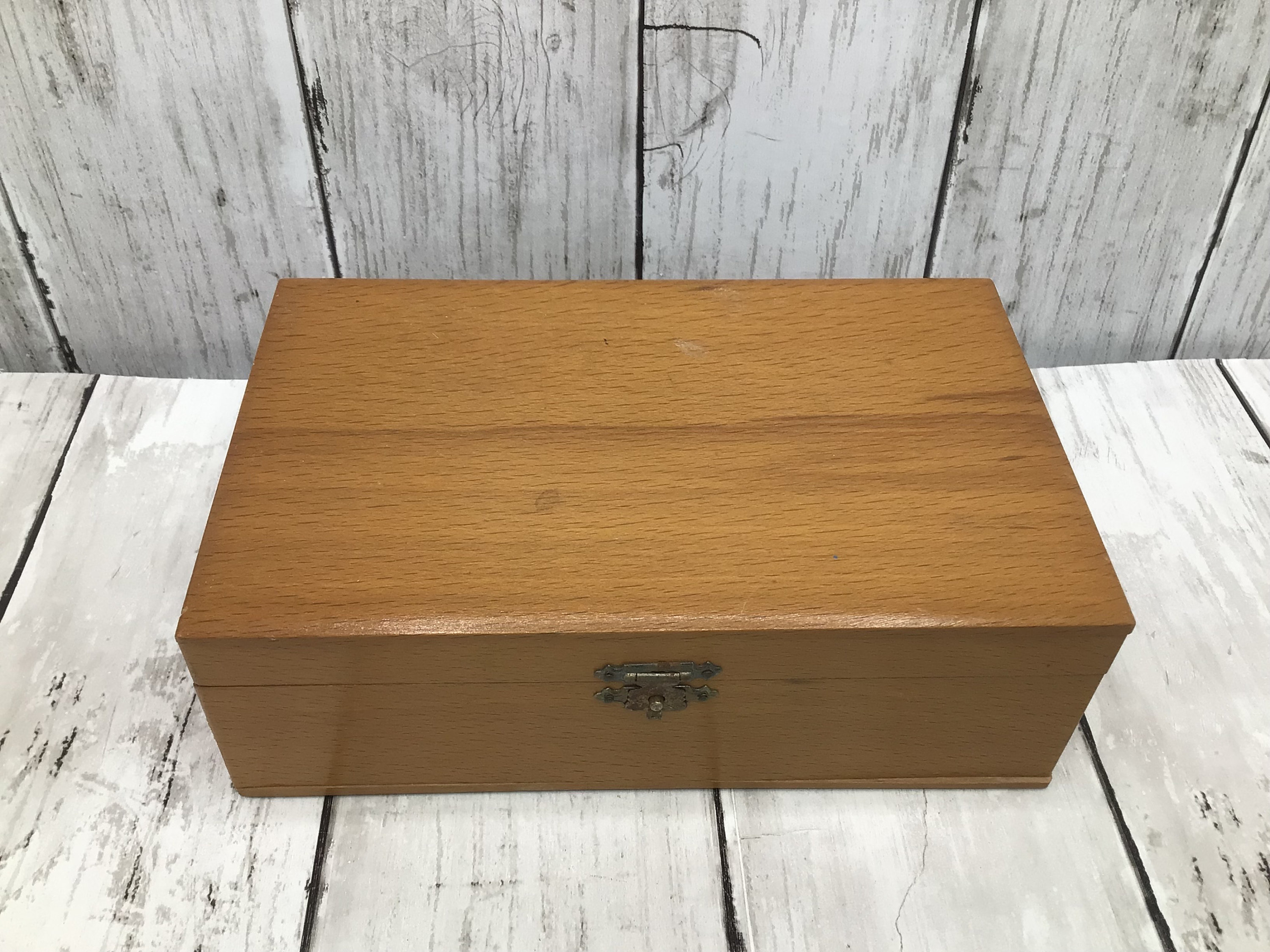 Vintage Wood Box, Wood Box With Lid, Wood Box With Divided