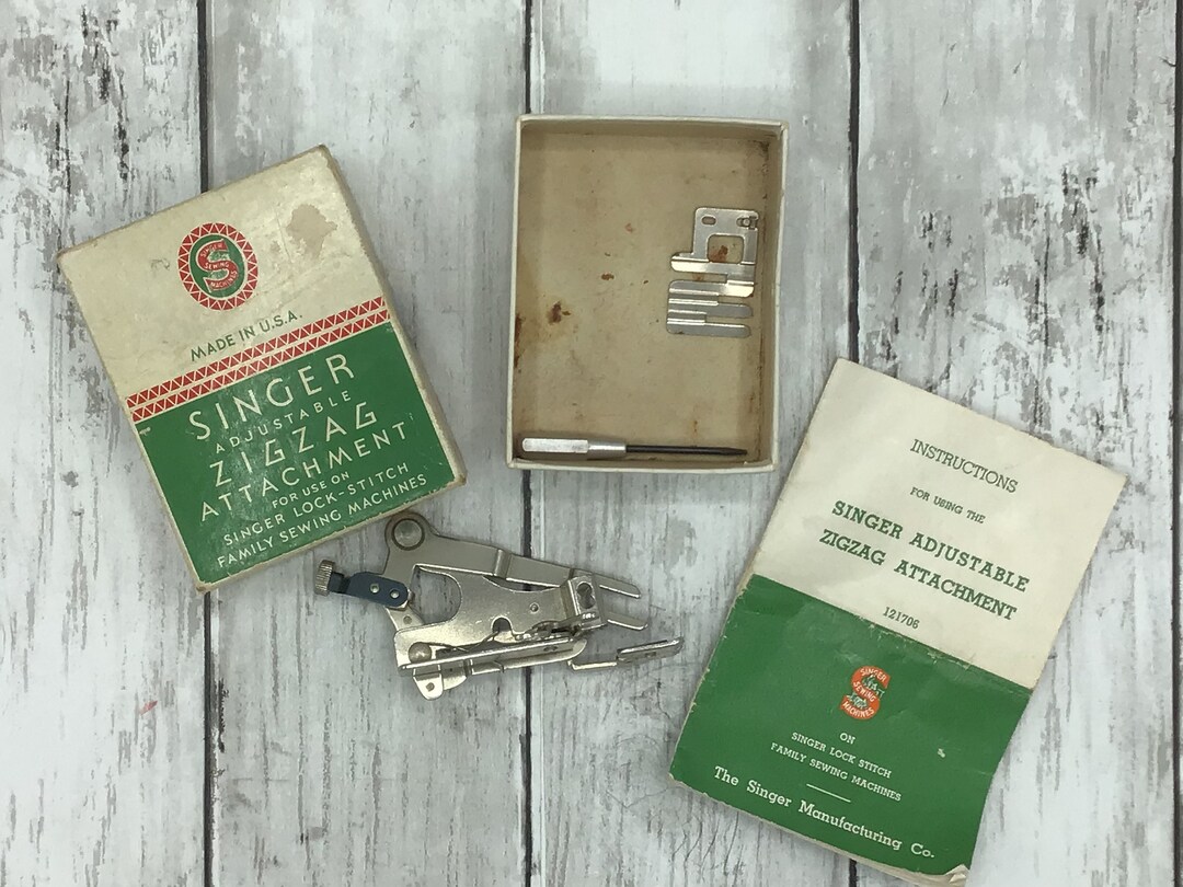 Singer Zig Zag Attachment, Vintage Singer Sewing Machine Accessories, Singer Adjustable Zig Zag