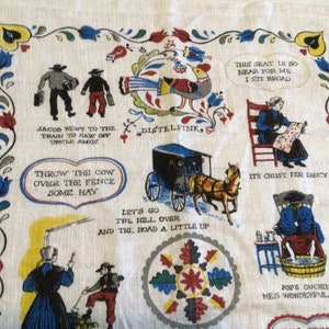 Vintage Kitchen Towel, Amish Towel, Amish Sayings Towel, Vintage Kitchen Decor, Vintage Tea Towel