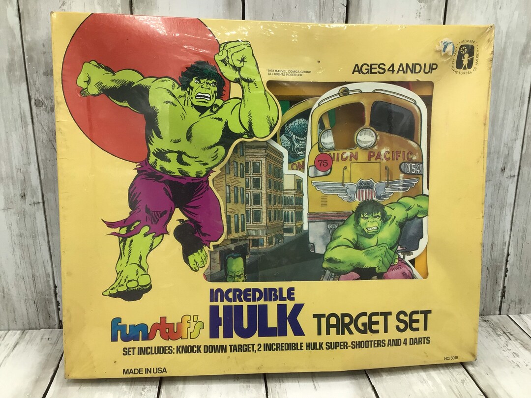 Vintage Incredible Hulk Target Set, Fun Stufs Incredible