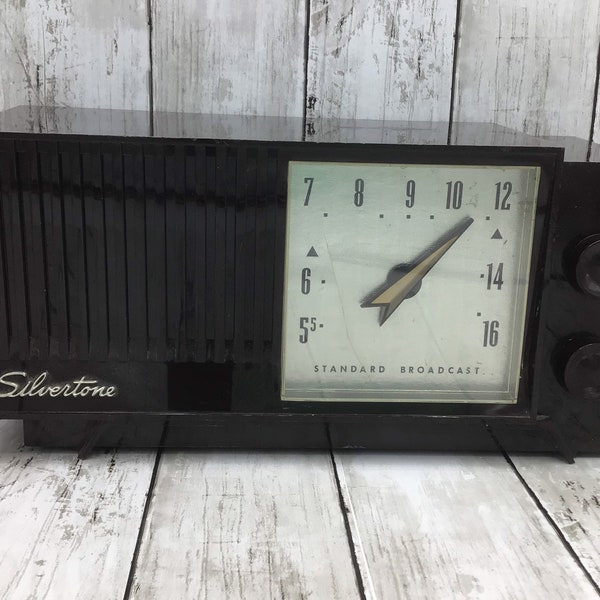 Silvertone Radio Etsy