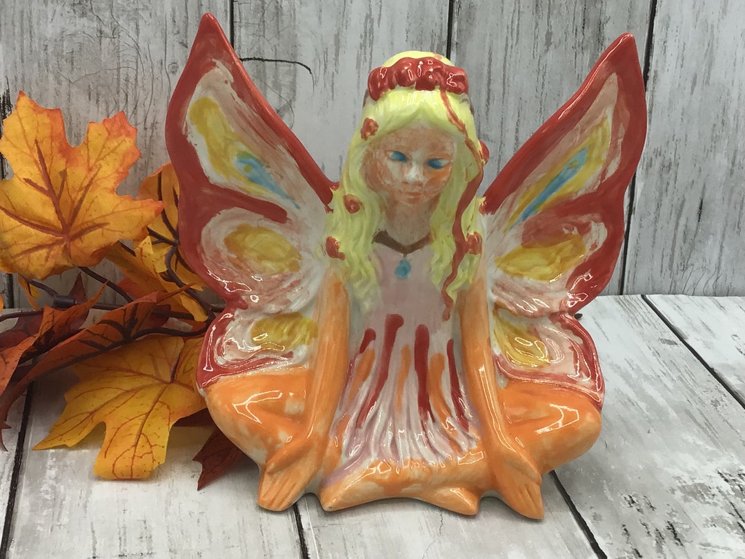 【LLADRO】美の輝き グレイスシリーズ バラ 妖精 フェアリー 置物 Handpainted Glazed Ceramic Garden Fairy, Vintage Brightnpainted