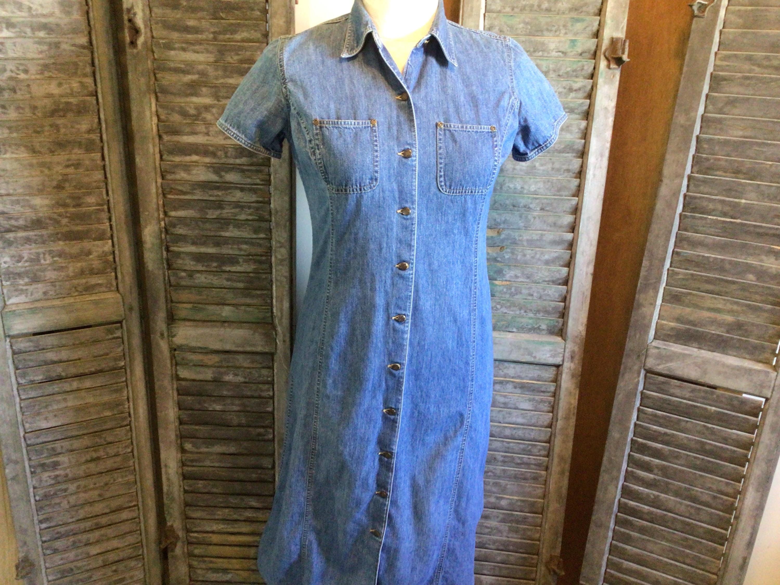 Liz Claiborne Denim Dress - Etsy Liz Claiborne Denim Dress - Etsy
