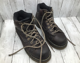 Vintage Doc Martens Men’s Size 11 Boots, Dr. Marten Brown Ankle Boots 11303, Dr. Marten Steel Toe Boots, Y2K Doc Martens, Vintage Men’s Boot