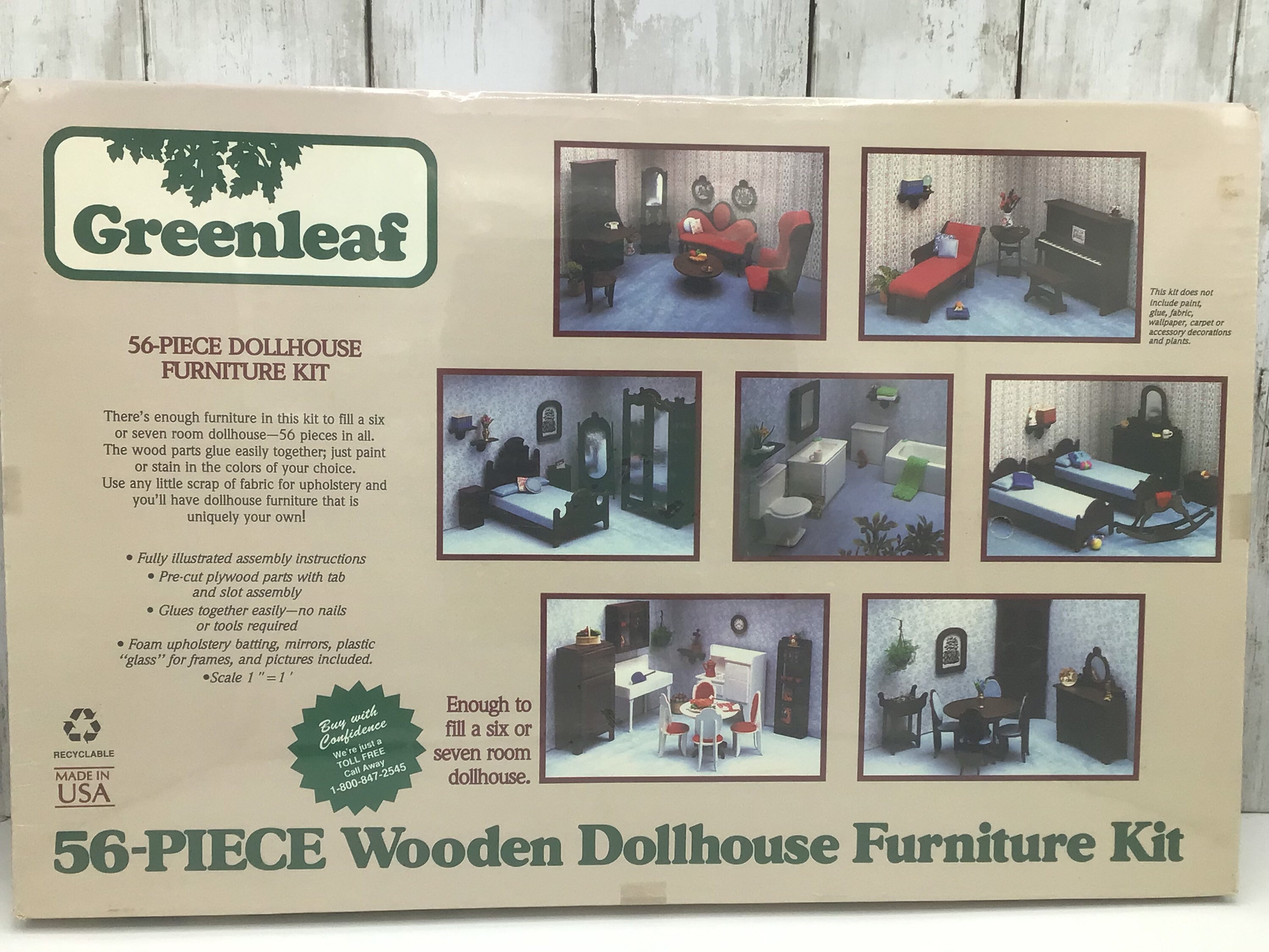 Greenleaf 56 piece dollhouse furniture clearance