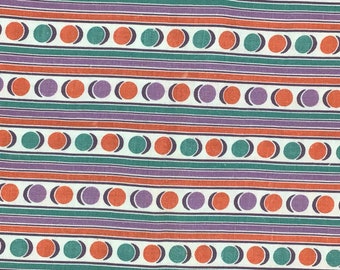 Vintage Feedsack Fabric, Vintage Opened Feedsack Fabric, Orange Stripe Feedsack Fabric, Vintage Feedbag Fabric 1+ Yards, 1940 Purple Fabric