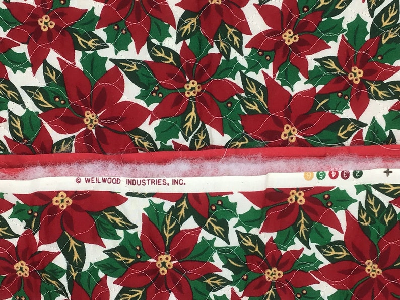 Pre Quilted Fabric Double Sided Pre Quilted Christmas Fabric Etsy