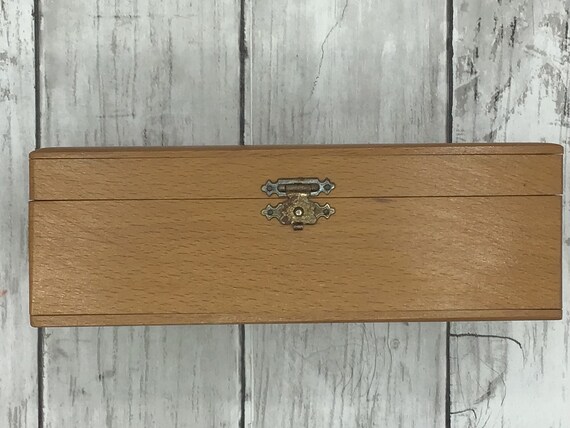Vintage Wood Box, Wood Box With Lid, Wood Box With Divided