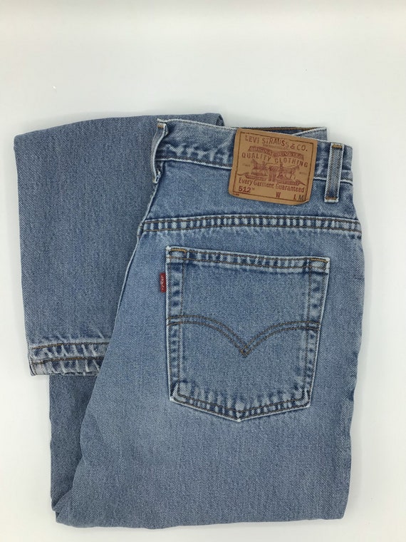 Vintage Woman’s Levi 512 Blue Jeans, mom jeans blu