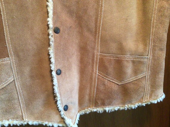 Vintage Men’s Suede Vest, Dad Gift, Western Suede… - image 8