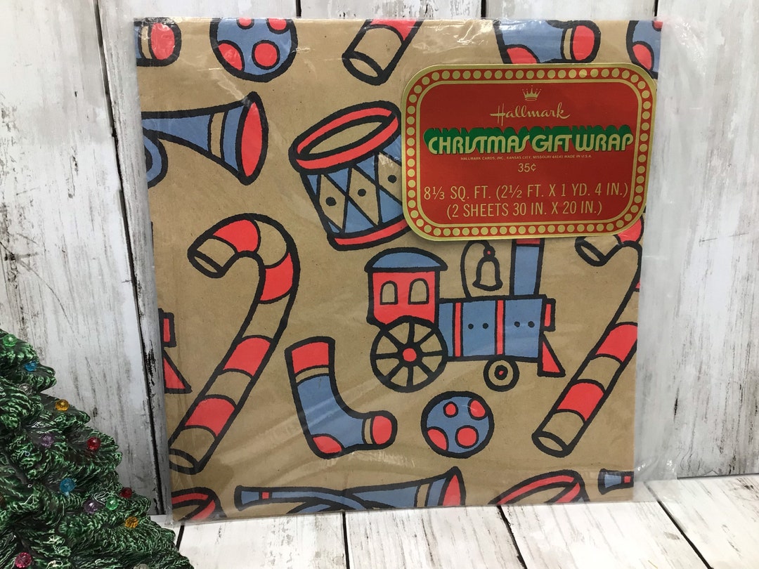 Vintage Hallmark Christmas Gift Wrap Vintage Wrapping Paper Etsy