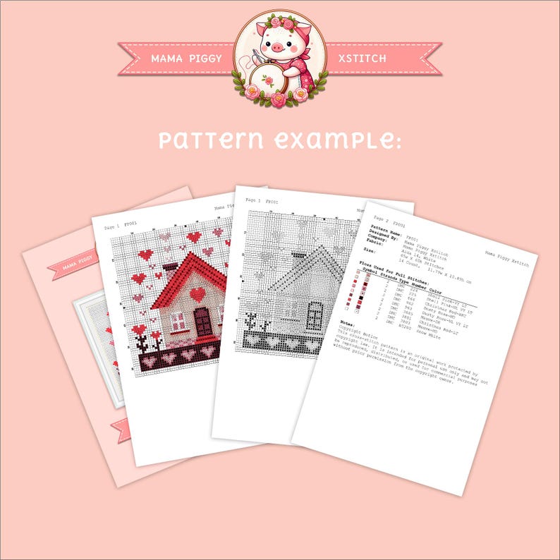 Heart Mandala Cross Stitch Pattern. Valentines Day Xstitch Chart PDF ...