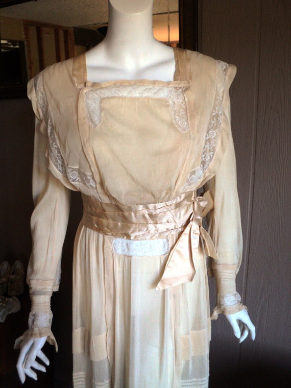 FINAL SALE Antique Edwardian Wedding Gown Dress O… - image 2