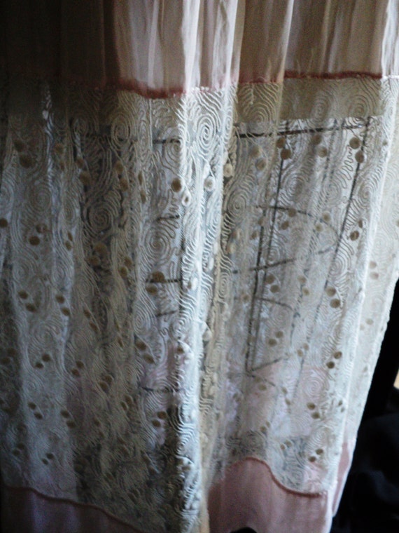 FINAL SALE Antique Edwardian Dress Pink Gown Bead… - image 5