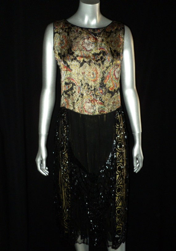 Sold 1920's Lame Pannier Dress Robe De Style Sequi