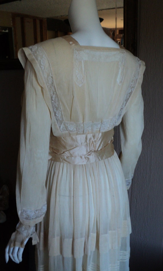 FINAL SALE Antique Edwardian Wedding Gown Dress O… - image 3