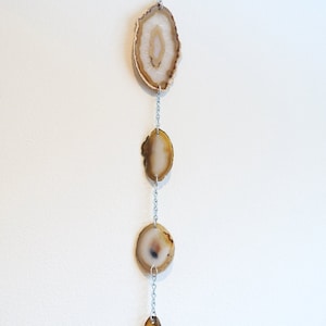 Agate Wall Hanging - Set of Four Naturally Colored Brazilian Agates