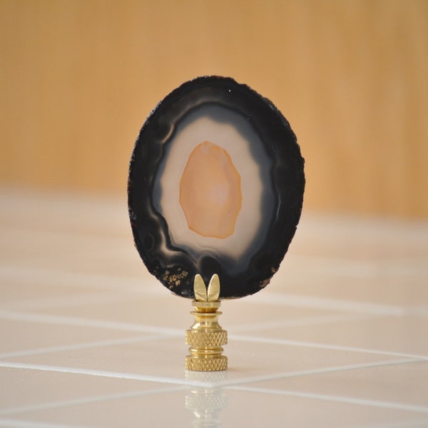 Lamp Finial - Natural Agate