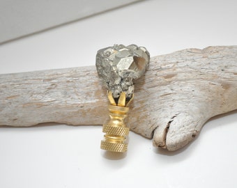 Lamp Finial - Natural Pyrite