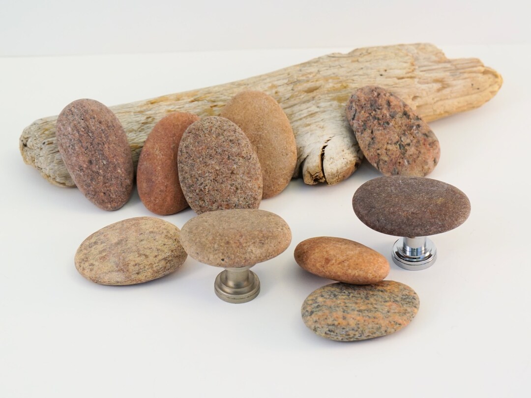 Stone Knobs Beach Knobs Choose Your Hardware Etsy