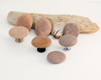 Set of 7 - Pebble Cabinet Knobs - Choose Your Hardware