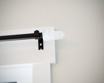 Curtain Rod Finial Pair - Selenite Towers